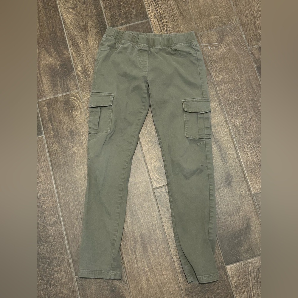 Hanna Anderson girls green cargo pants 10